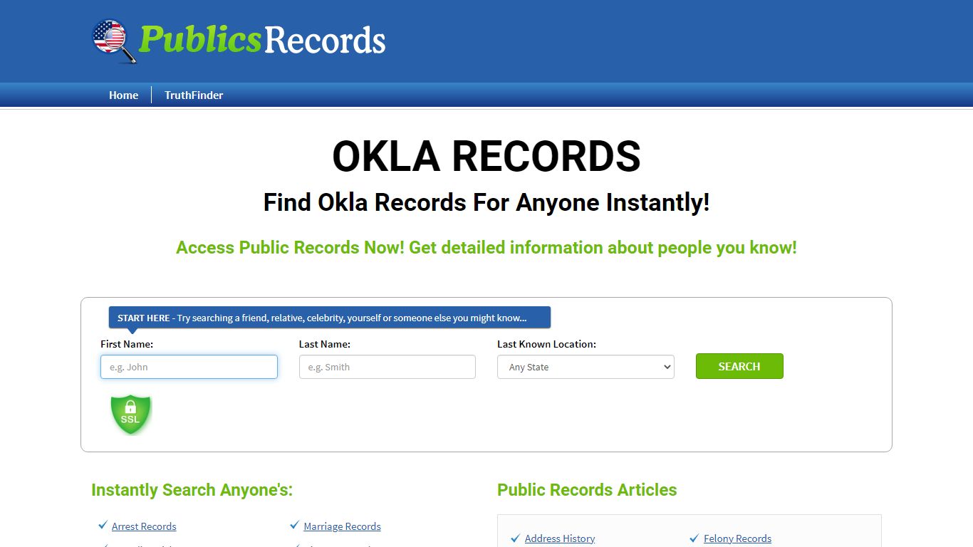 Find Okla Records For Anyone